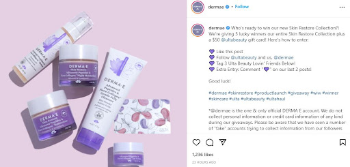 dermae instagram page