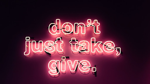 "don't just take, give" text to define effective marketing should focus on reciprocity.