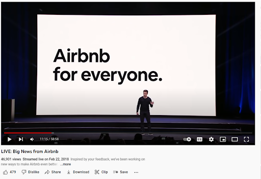 airbnb live webinar to educate customer on social media