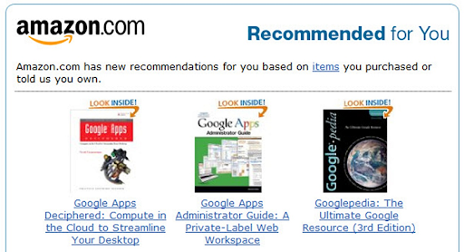 Amazon customer recommendations.