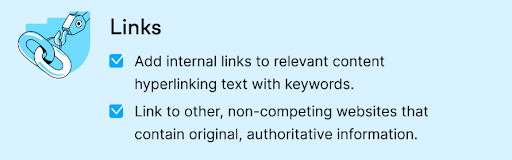 adding internal and external link to content