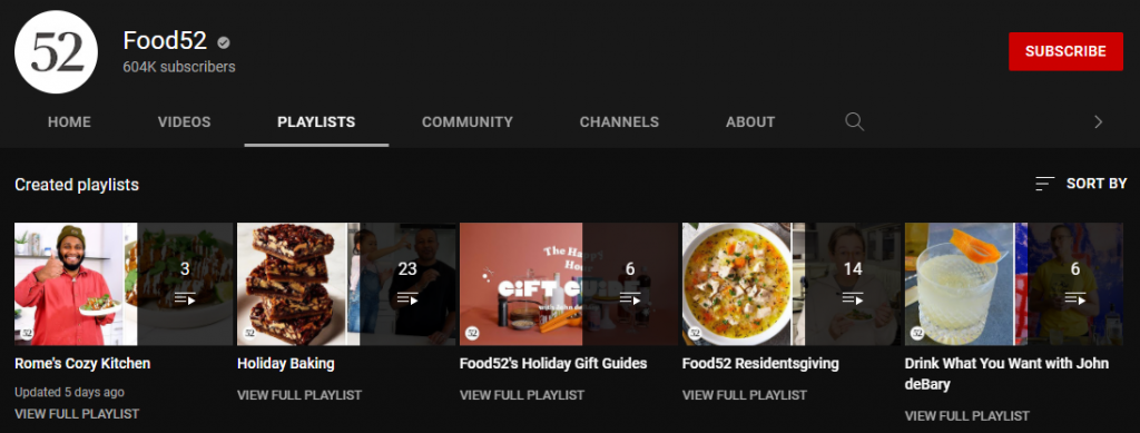 food52 playlist
