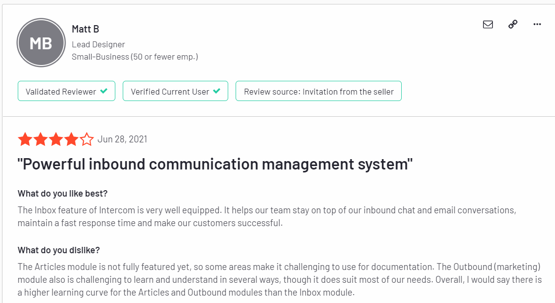 intercom feedbacks