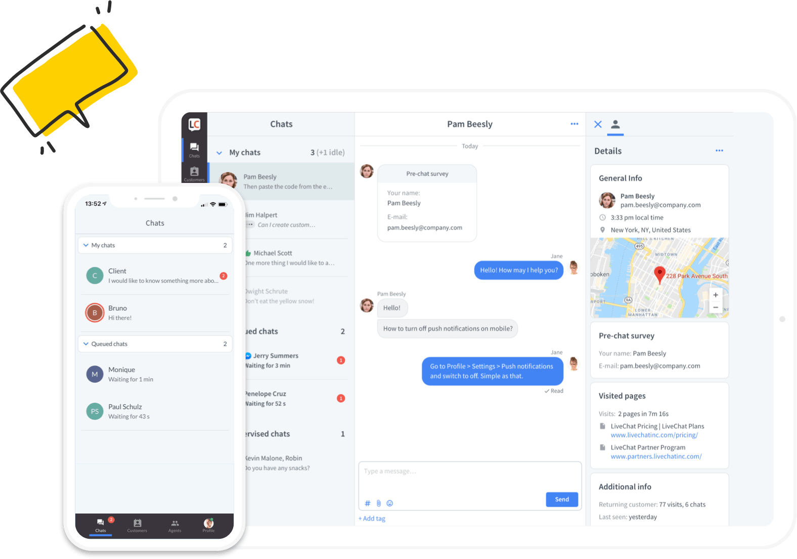 LiveChat dashboard