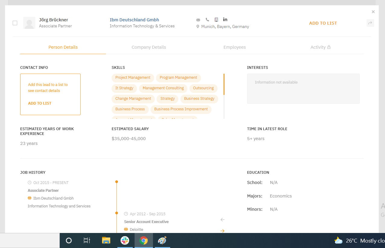 LeadFuze dashboard