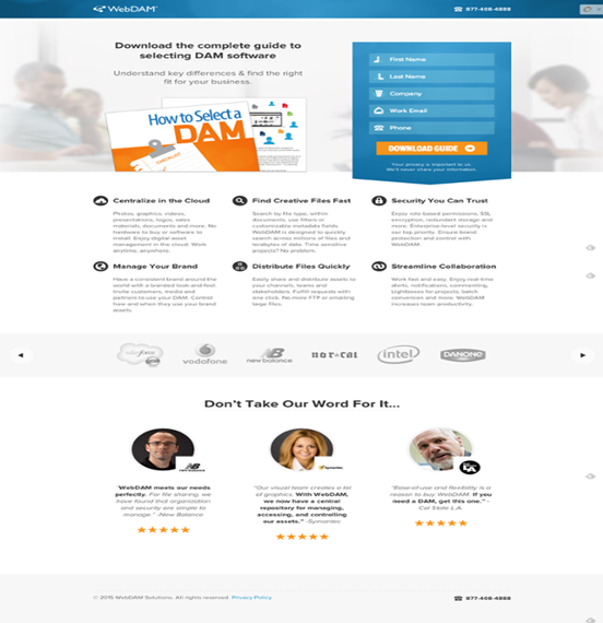 landing page example