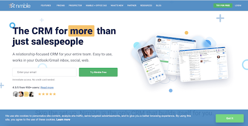 nimble homepage