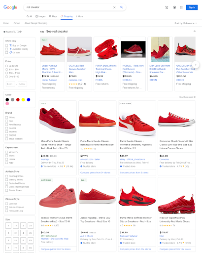 Google Shopping price comparison engine.
